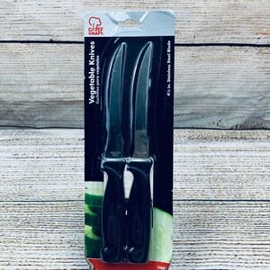 Chef Craft Vegetable Knives Set Serrated Stainless Steel Blade 4.5 in NEW